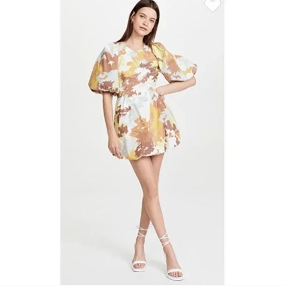 Jonathan Simkhai Belinda Pleated Poplin Mini Dress